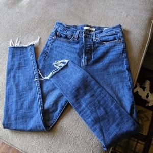 High Waisted Levi Wedgie Fit Skinny Jeans
